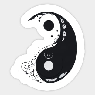 yin and yang Sticker